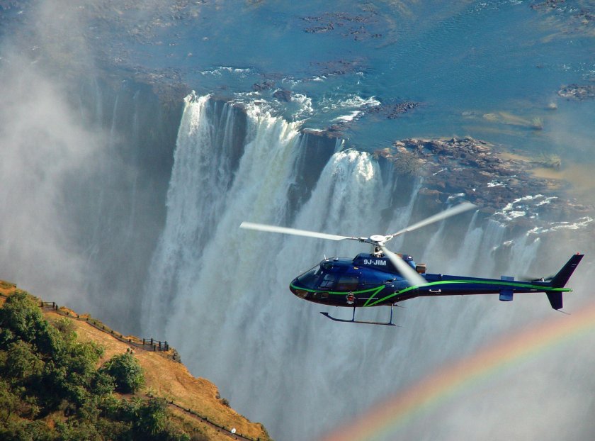 Водопад Виктория вертолет
