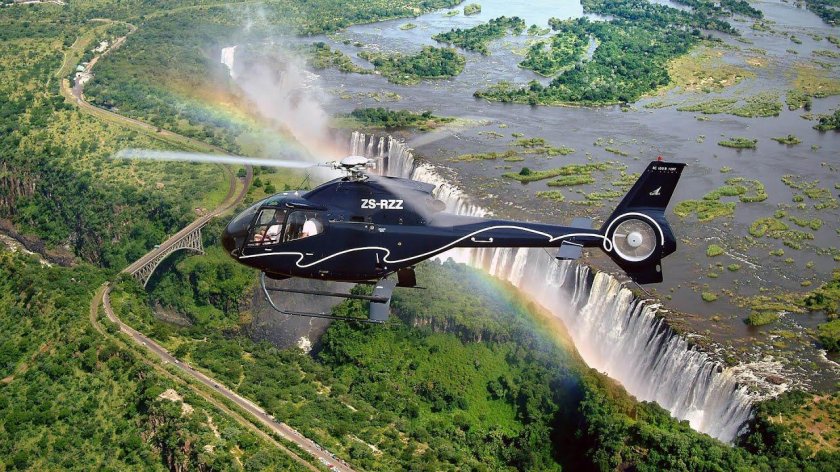 Водопад Виктория вертолет