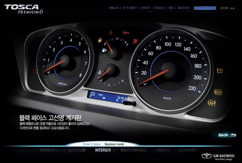 Приборная панель Epica