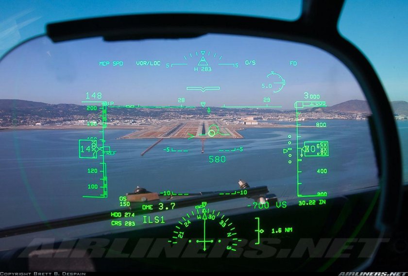 Head up display Boeing 737