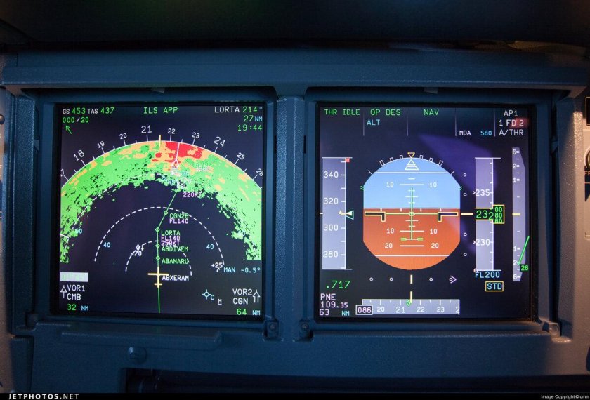 PFD дисплей a320