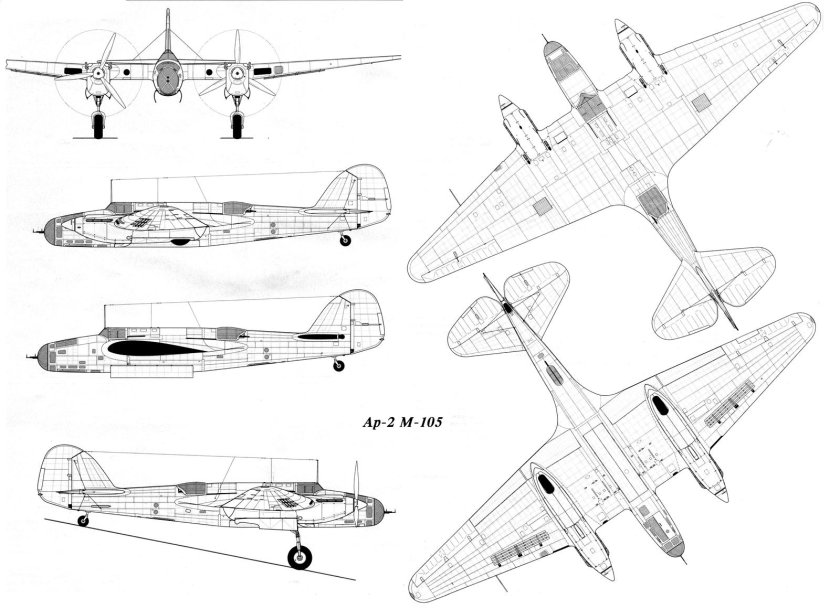 Самолет сб-2 чертежи