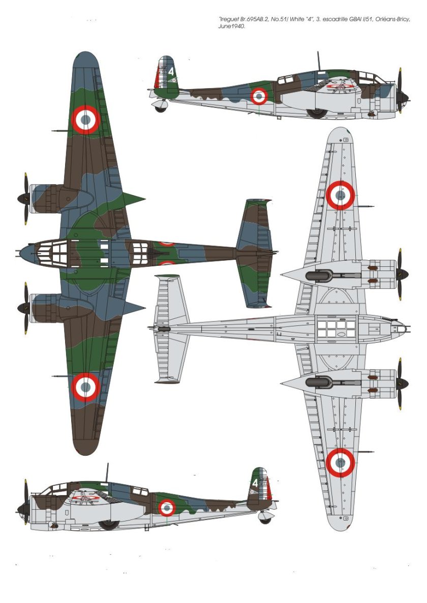 Breguet 693 самолет чертежи