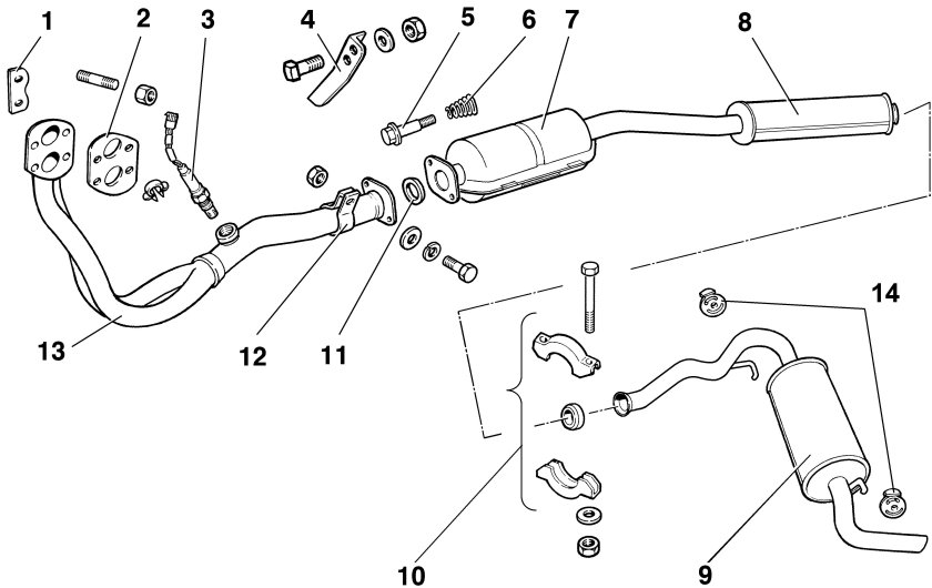 Выхлопная система Шевроле Нива 2014