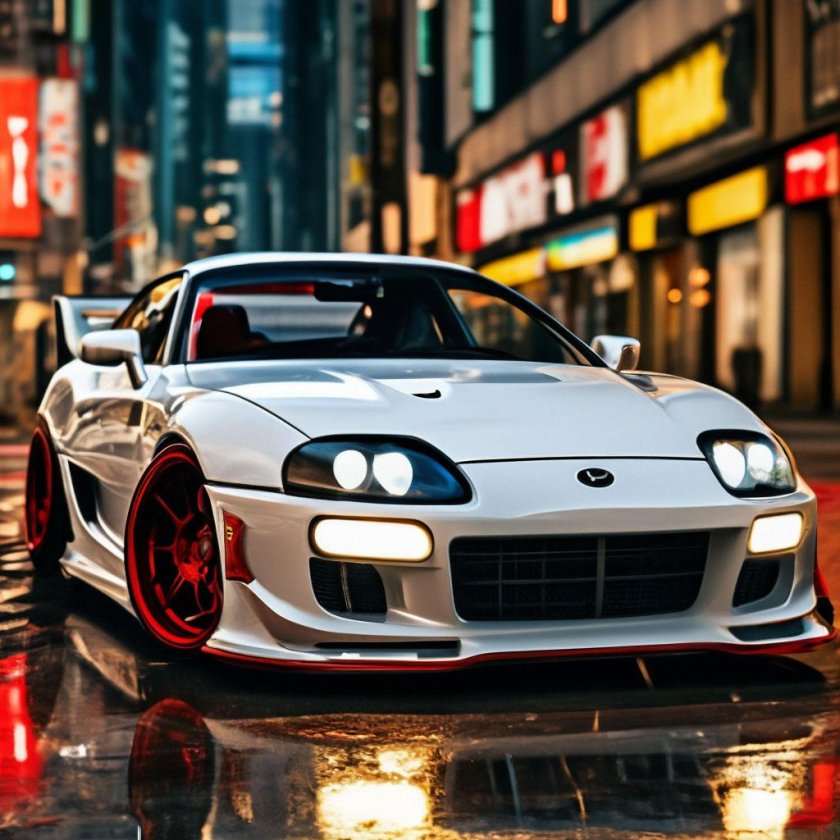 Тойота супра белая