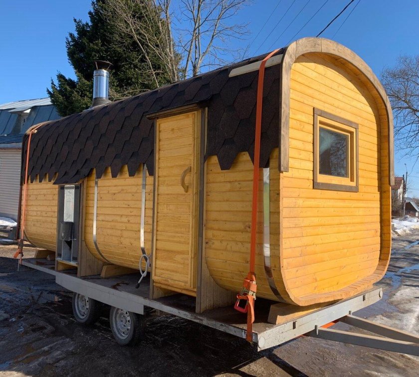 Мобильная баня на колесах