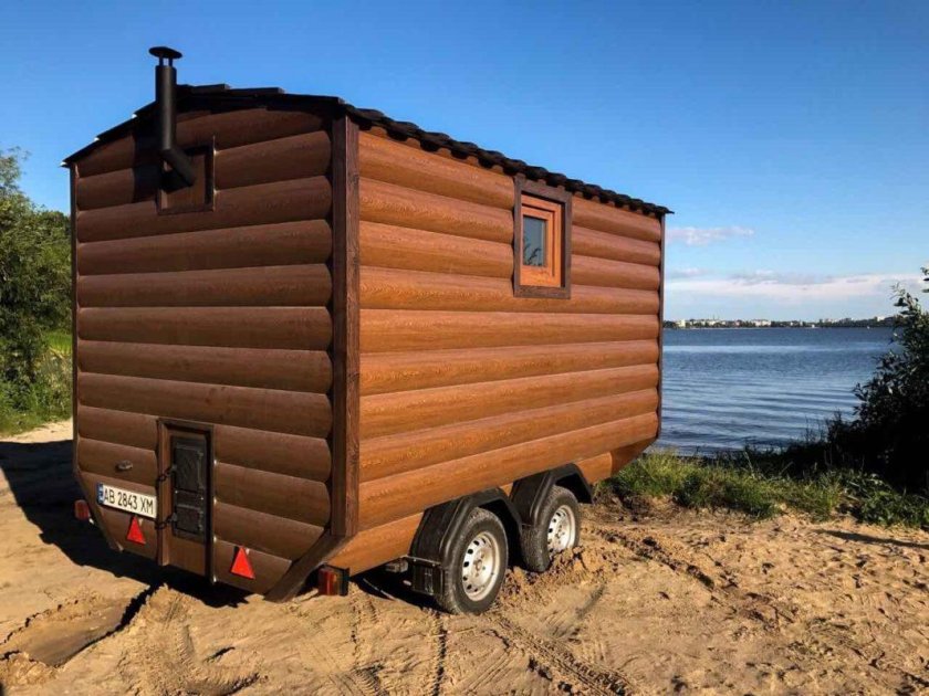 Перевозная баня на прицепе