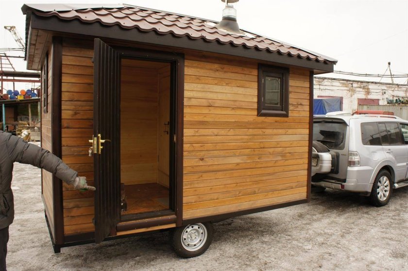 Передвижная баня на колесах