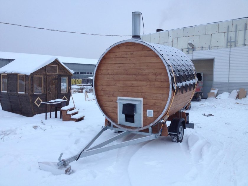 Баня бочка 2.5 на 2.5