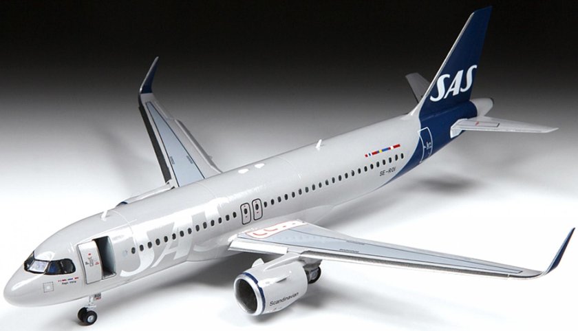 7037 Пассажирский авиалайнер Аэробус a320 Neo звезда, 1/144