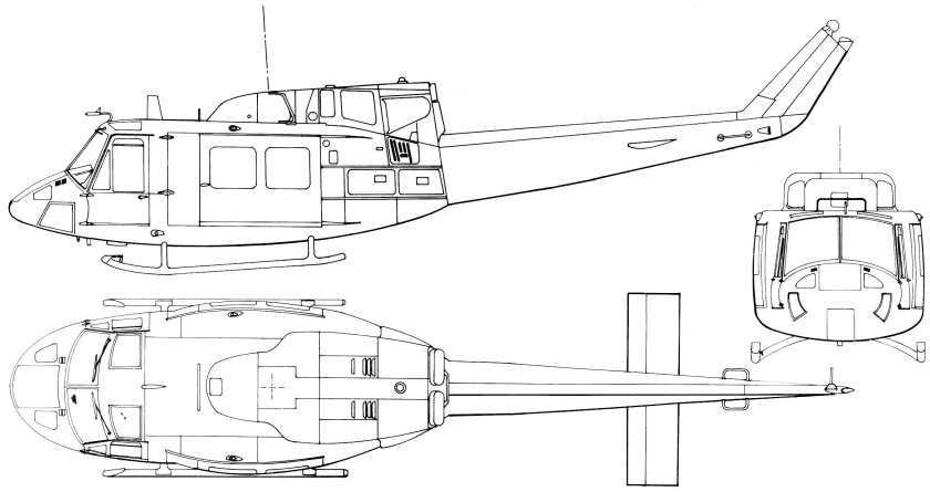 Bell uh-1 Iroquois Blueprint