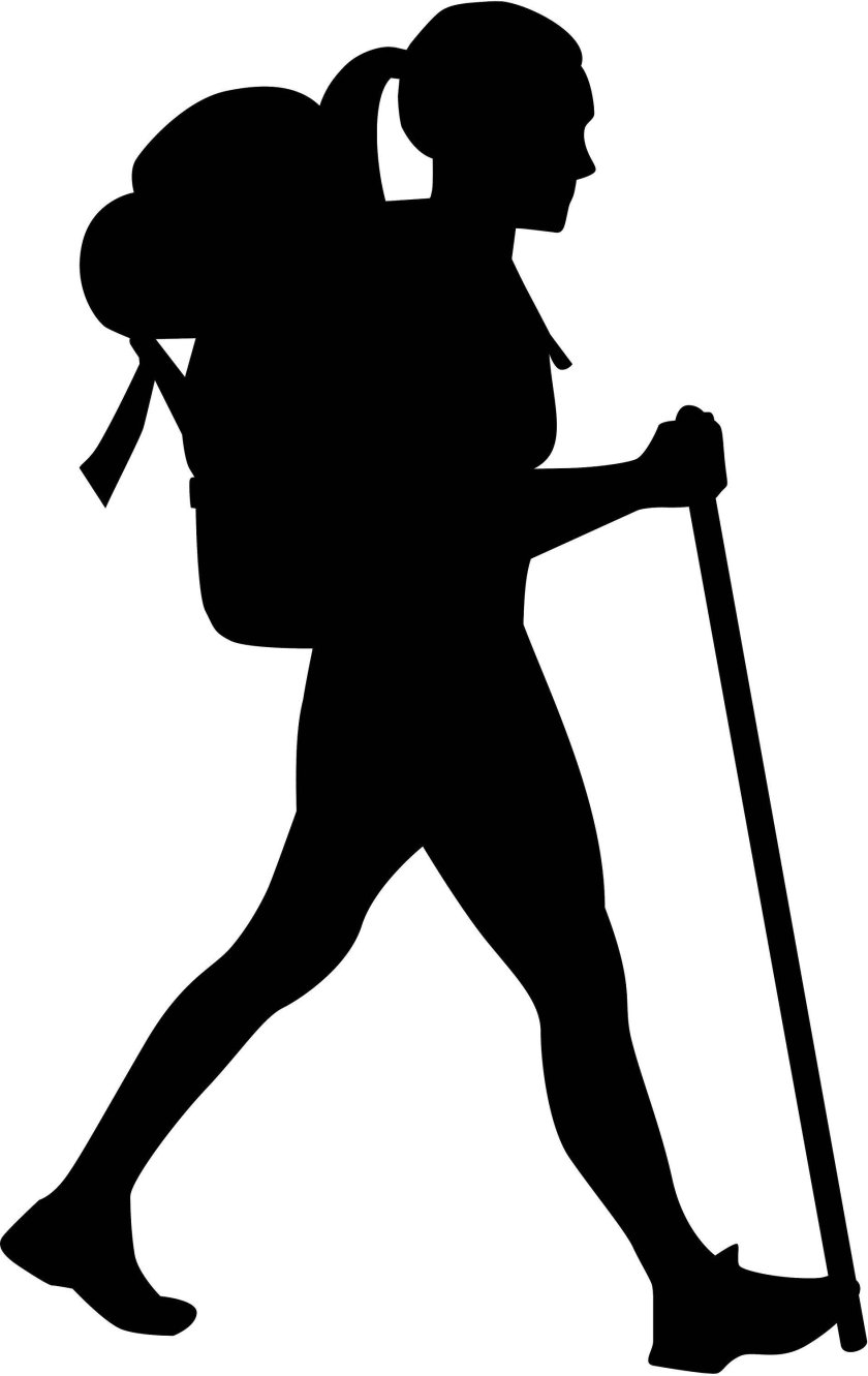 Силуэт человека с рюкзаком