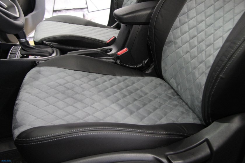 Алькантара ромб черный Автопилот