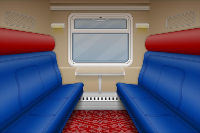 Купе поезда вектор