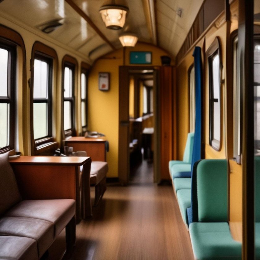 Вагон внутри поезда