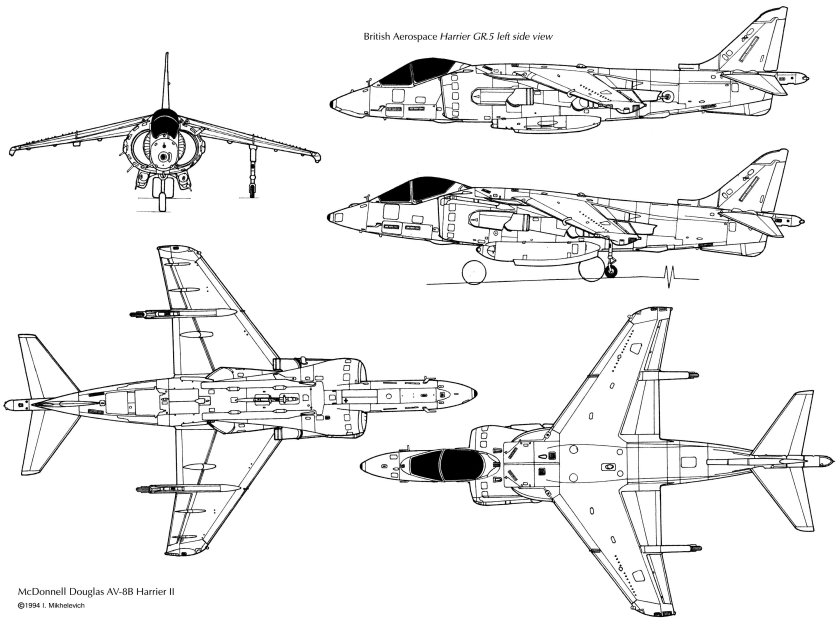 Harrier av-8 чертежи