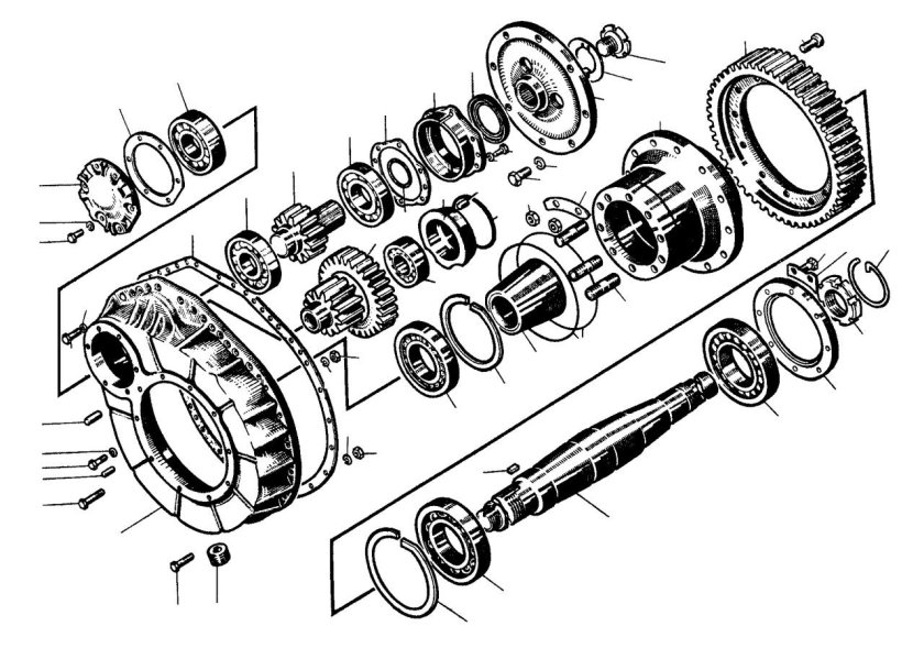 Бортовой редуктор т-170