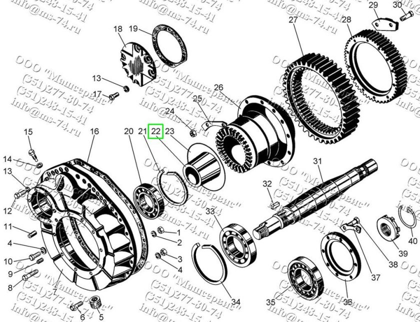 Бульдозер б10м бортовой редуктор