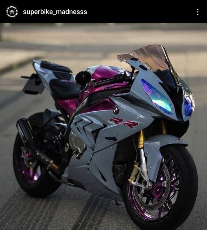 Мотоцикл бмв 1000rr фиолетовый