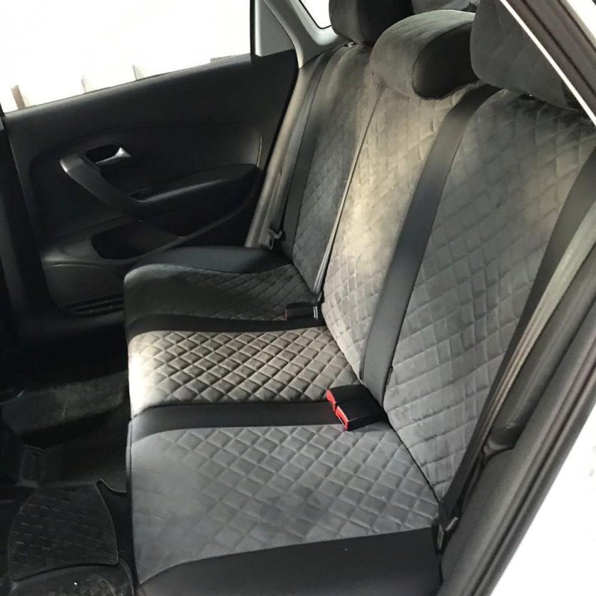 Чехлы экокожа алькантара Фольксваген поло Автопилот