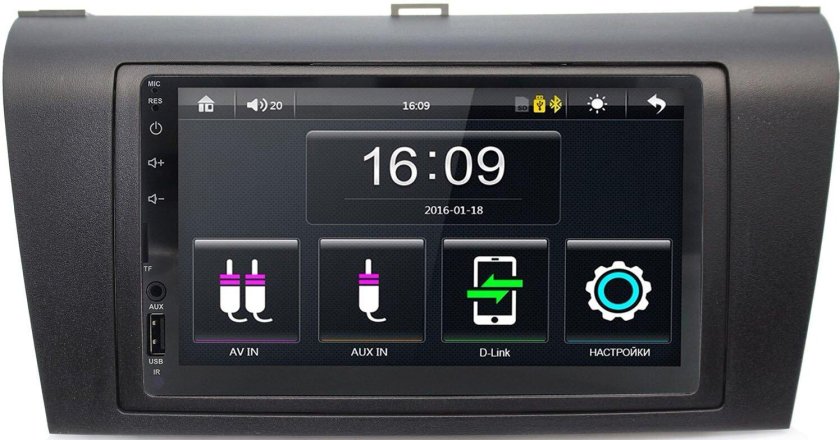 Магнитола BC 8 Android главный экран меню