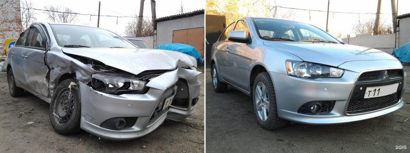 Машина до и после ремонта