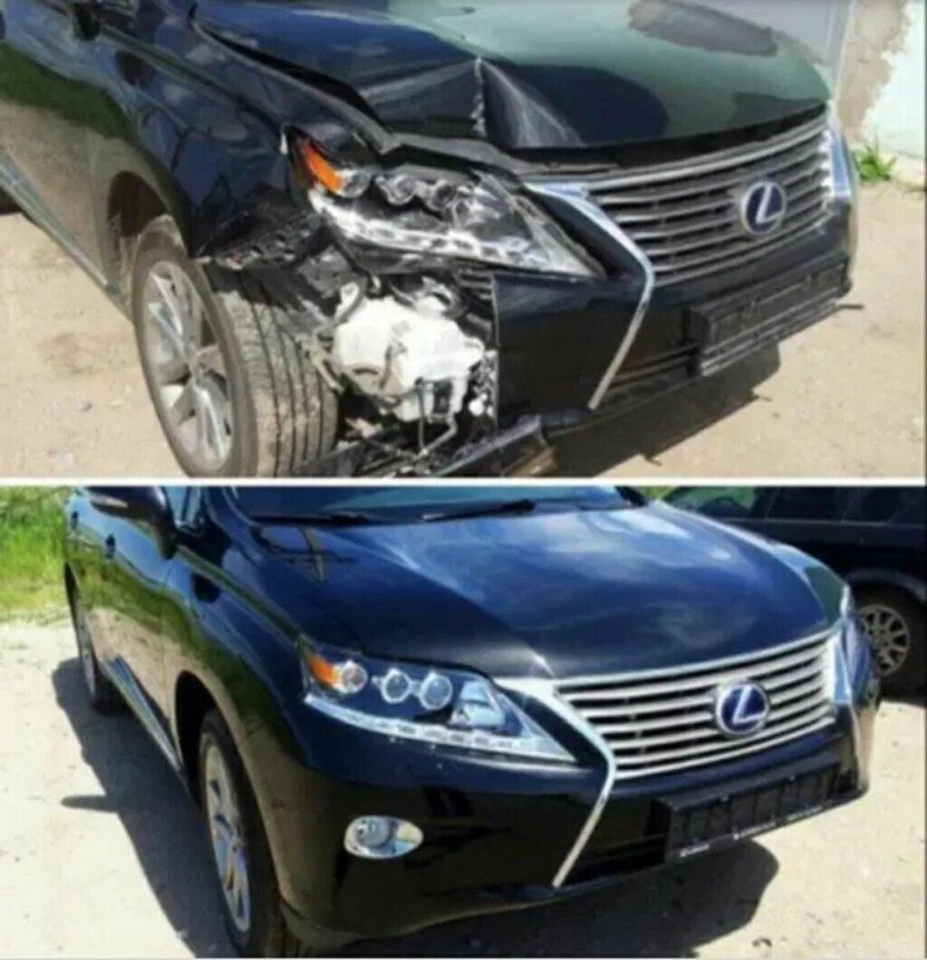 Машина до и после ремонта