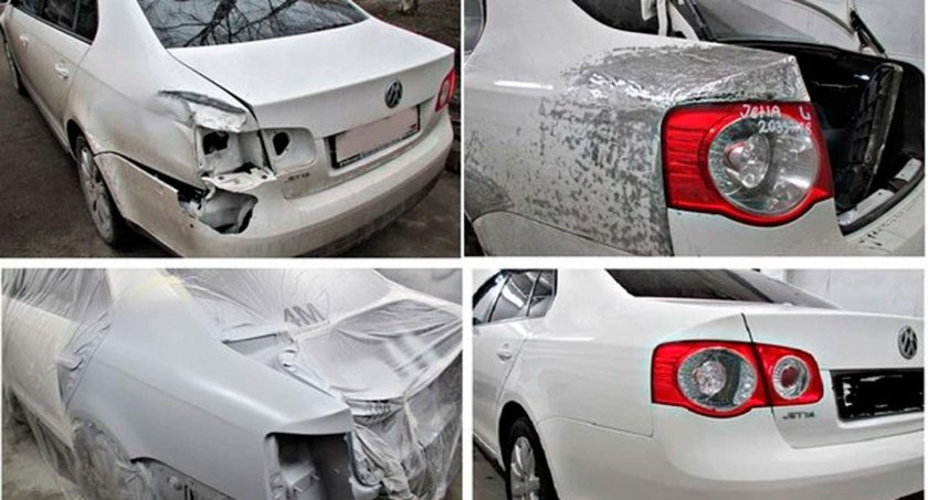 Покраска автомобиля до и после