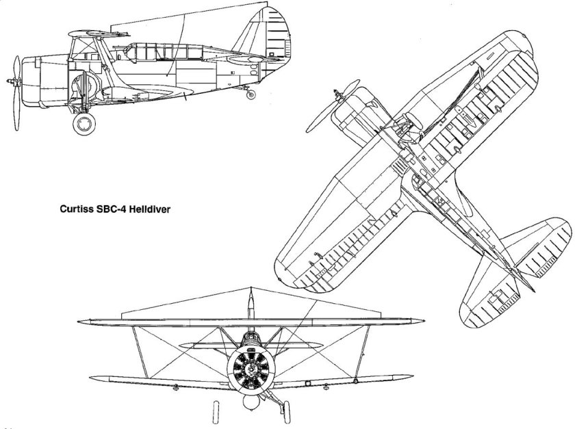 Самолет Curtiss SBC -4 Helldiver