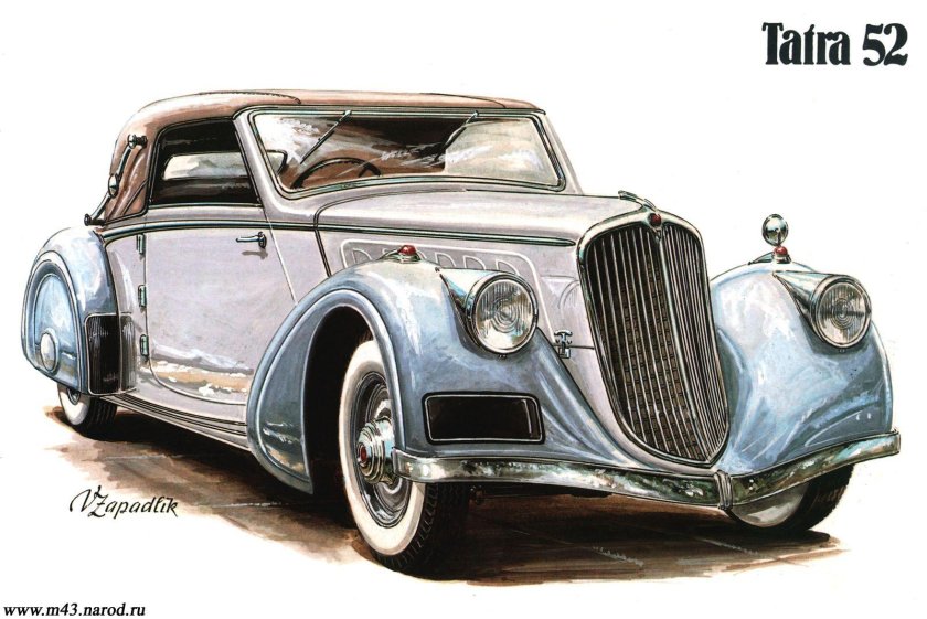Рисунки ретро автомобилей художника Вацлава Западлика
