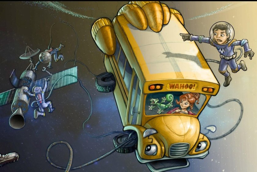 Летающие школьный автобус