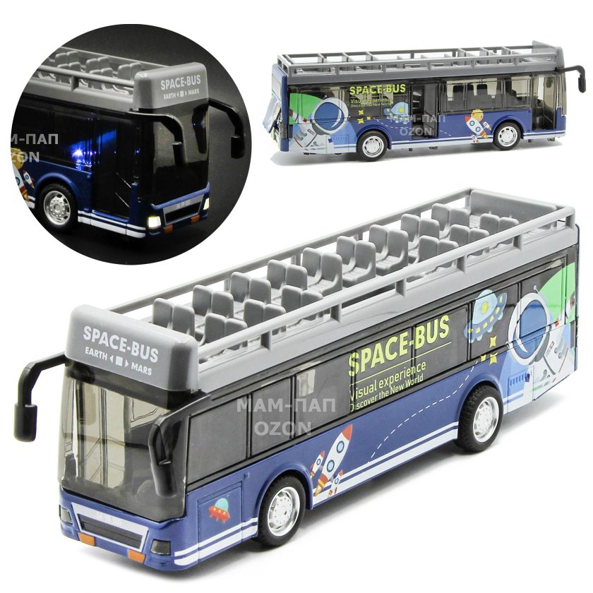 Модель двухэтажного автобуса