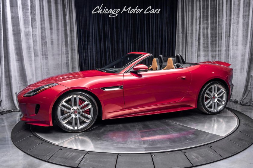 Ягуар кабриолет красный