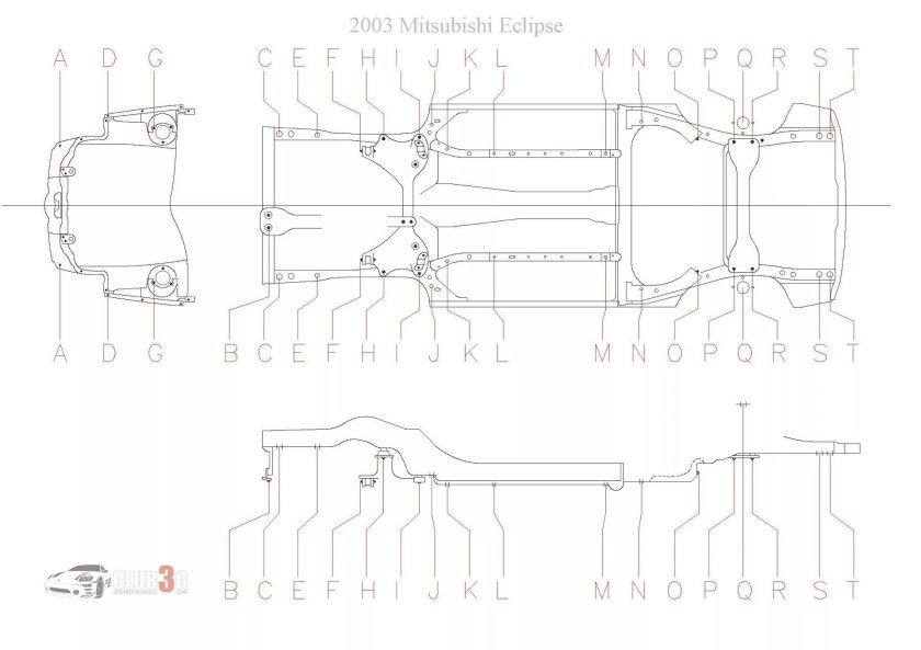 Геометрия кузова Mitsubishi Pajero io