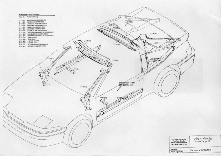Чертёж Mitsubishi Eclipse g1