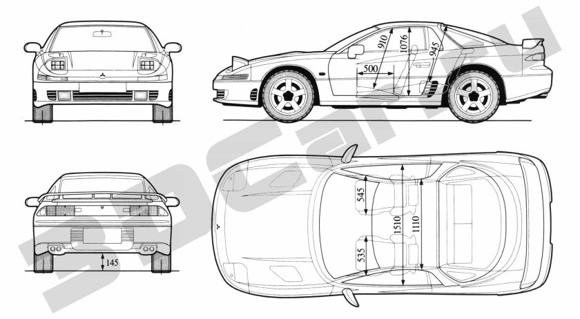 Mitsubishi gt 3000 чертёж