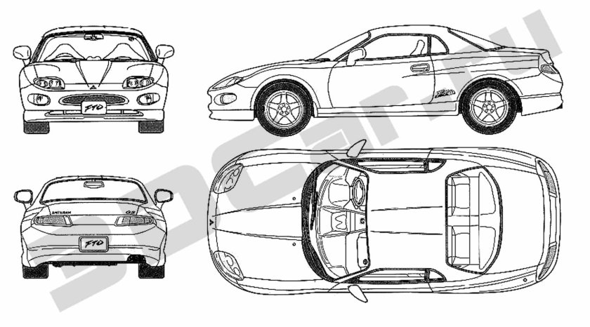 Mitsubishi Eclipse чертеж