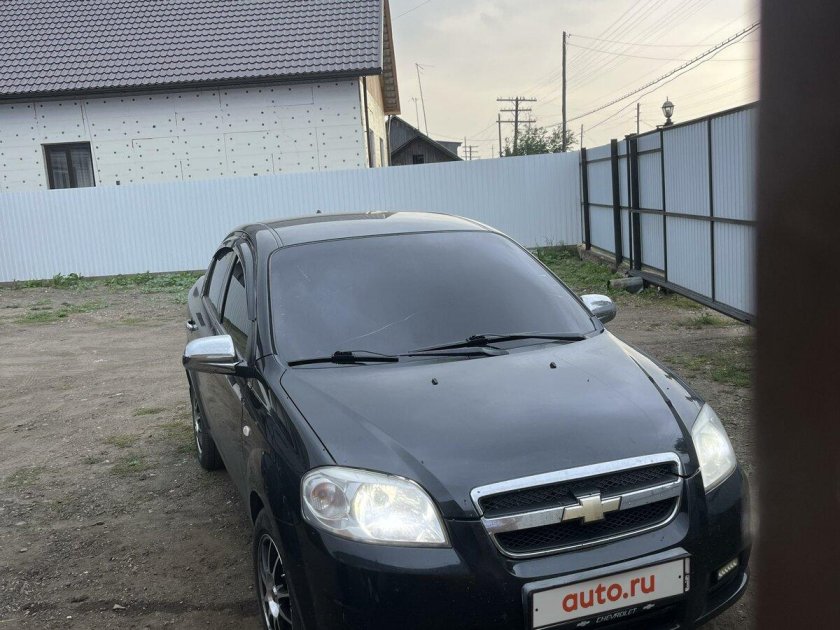 Шевроле авео т250 черный седан