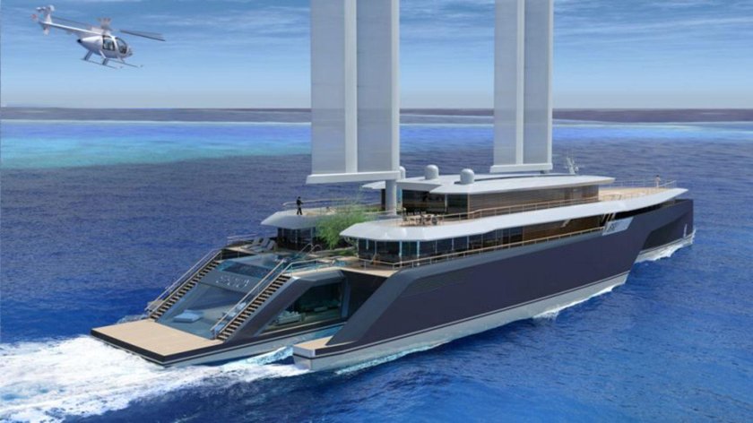 Концепт яхта-тримаран