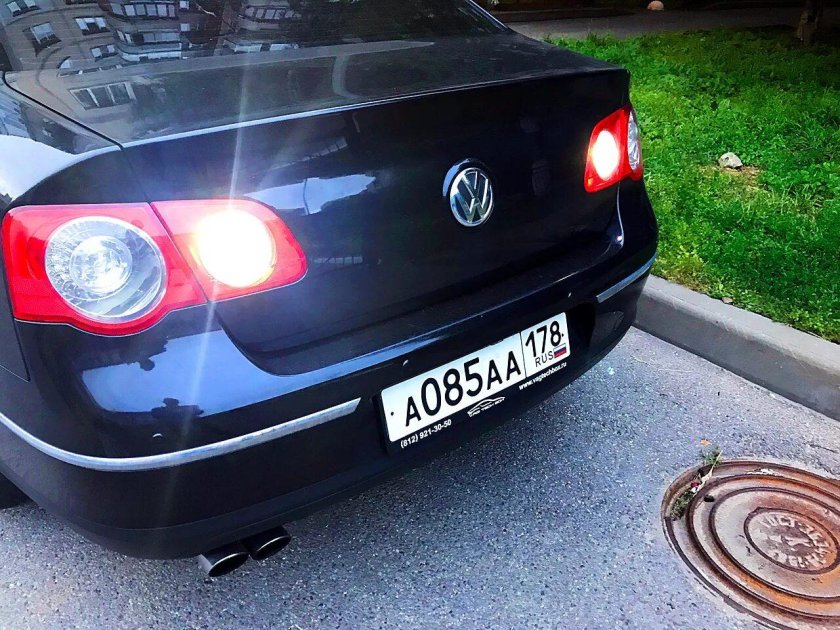 Тонировка задних фонарей passat b6