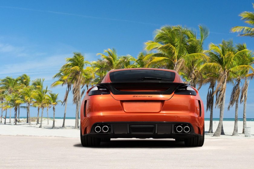 Порше Панамера оранжевый