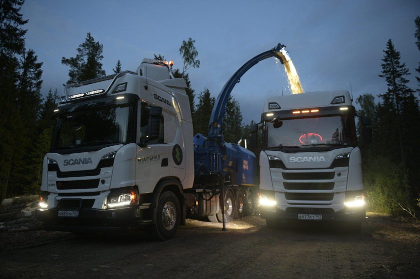 Шасси Скания с поперечным мотором