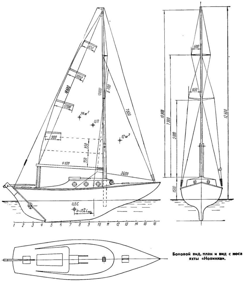 Чертеж парусной яхты Tucana 21
