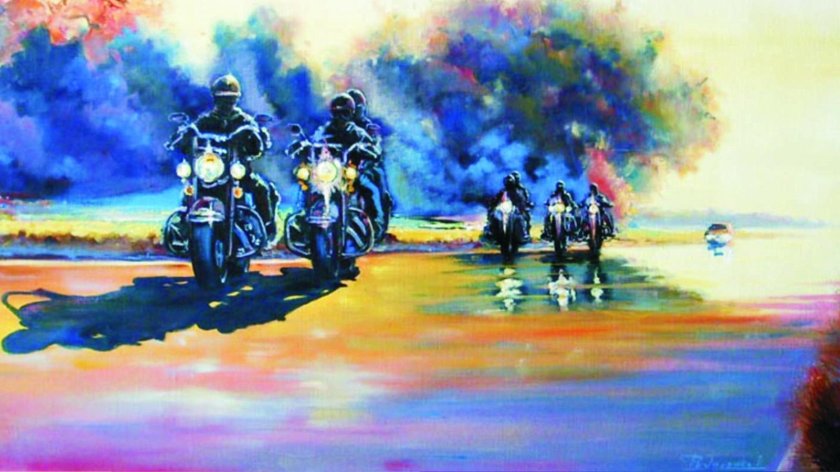 Художник Роман Федосенко картины мотоцикл