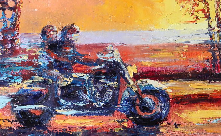 Художник Роман Федосенко картины мотоцикл