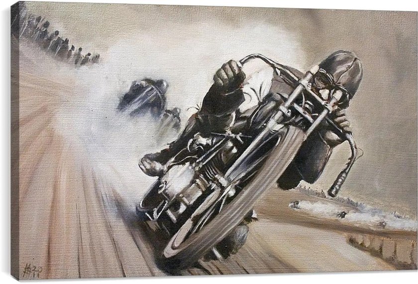 Мотоциклист картина