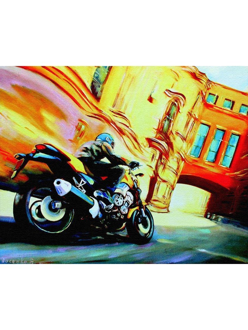 Художник роман федосенко картины мотоцикл