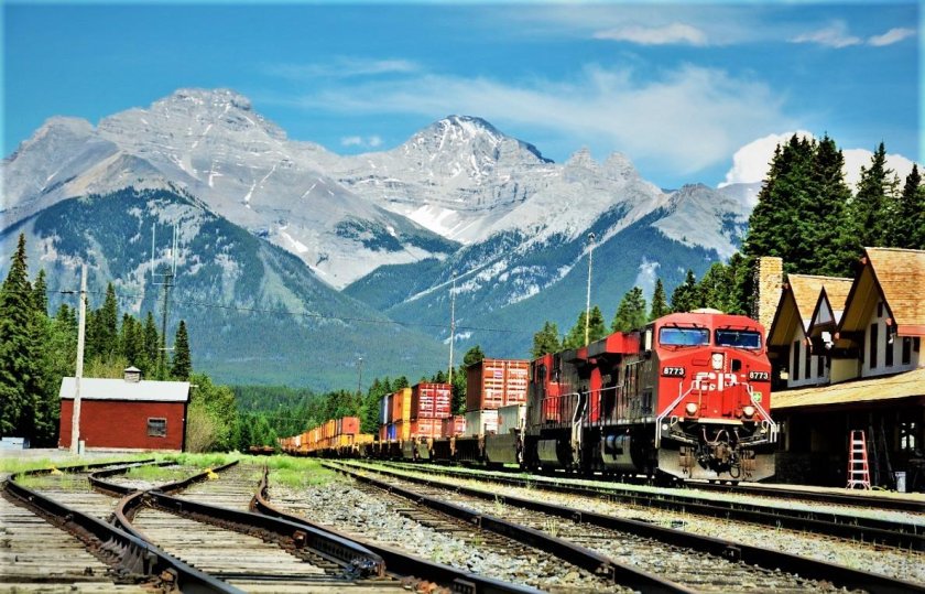 Банф Альберта поезд