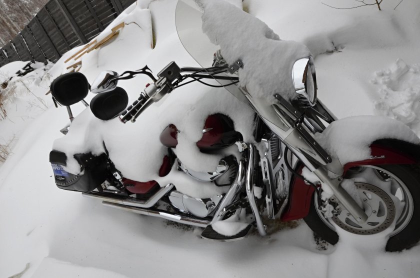 Мотоцикл зимой