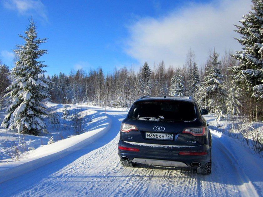 Audi q7 зимой